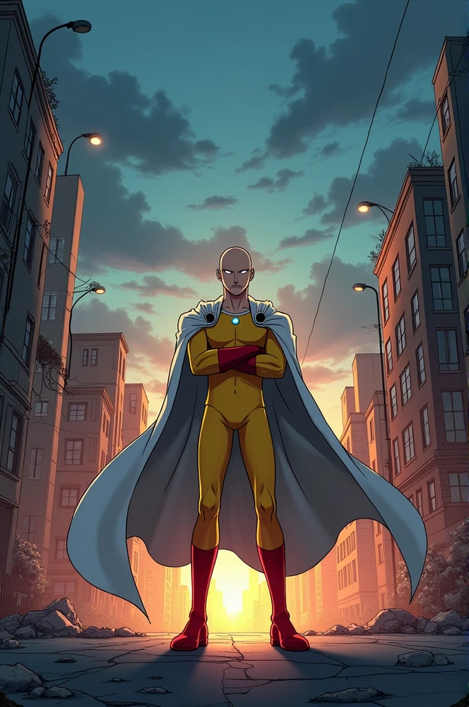 Generate a photo of saitama