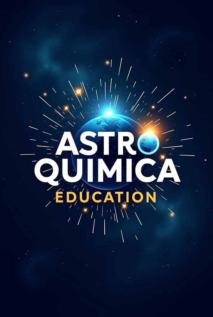 Design a logo that written astroquimicia education launching soon.
