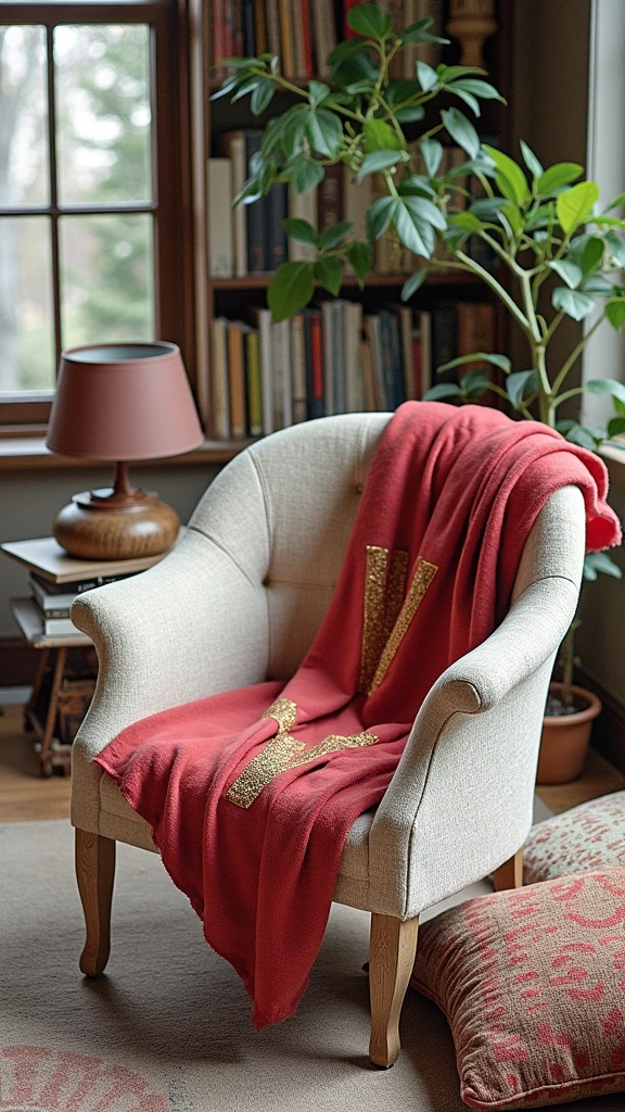 Put a small red blanket with a big V highlighted there