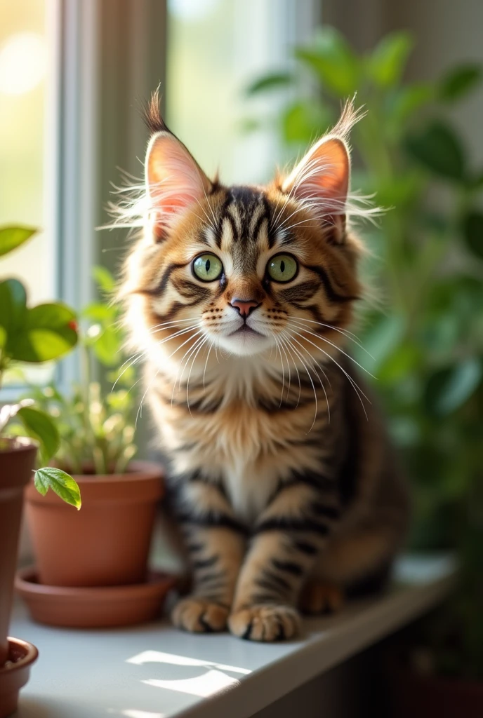 a 3D Side-by-side photo of a cat for viewing with cross eyes