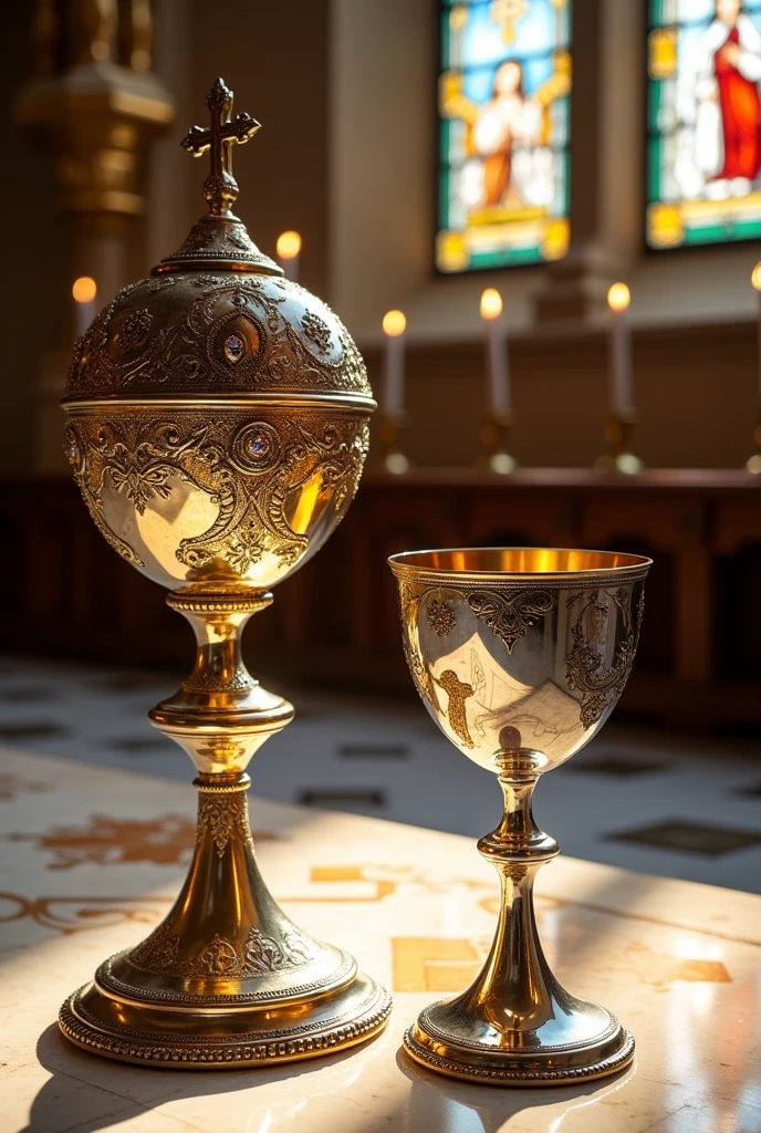 Ciborium and chalice