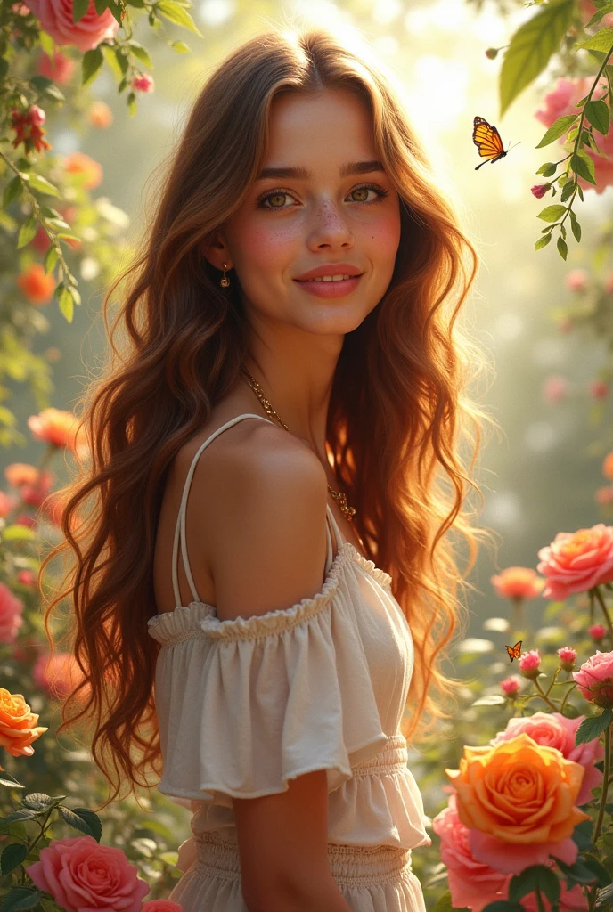 Create an image where it says Ana Victoria, beautiful 15 year old girl in high resolution