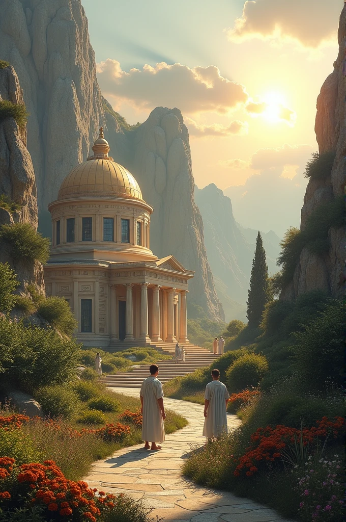 Neoplatonist monasteries, for those wishing to devote their lives to "returning to the Monad" by studying the Enneads and contemplating the One, say to achieve union with the cosmic soul and thus spiritual purification from rebirth.
An organized Imperial temple, with the larger cities of the Empire all having a college of pontifices to oversee the worship of Sol Invictus.