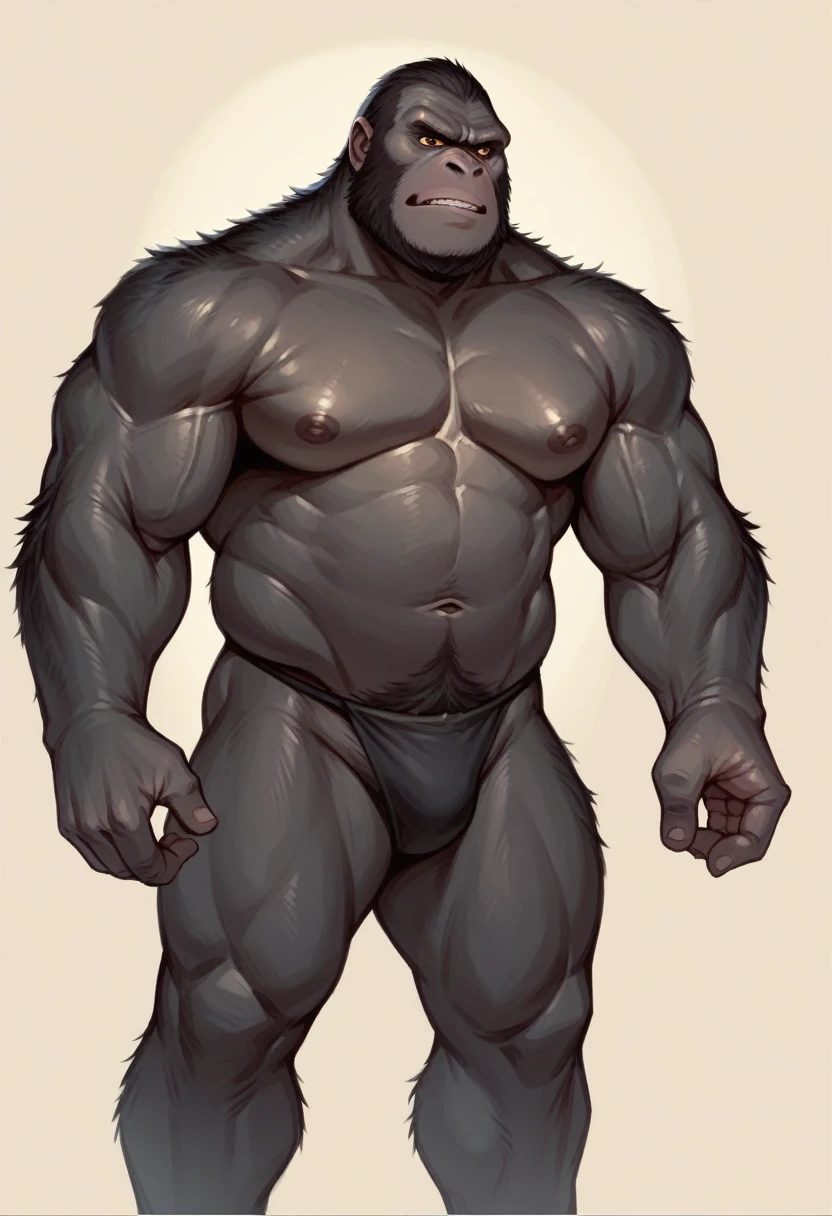 Animal golden gorilla, golden gorilla, golden skinned gorilla