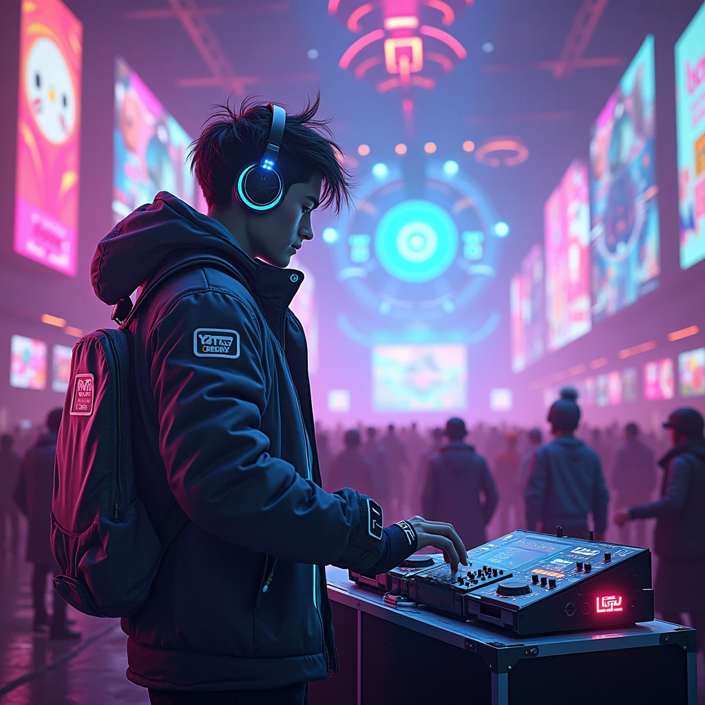 AI Art、Metaverse、cool、Nft 、game、music、trend、cyber-、live、Full audience、World Championship、Intense Pokémon battles、Dance Battle、Trump