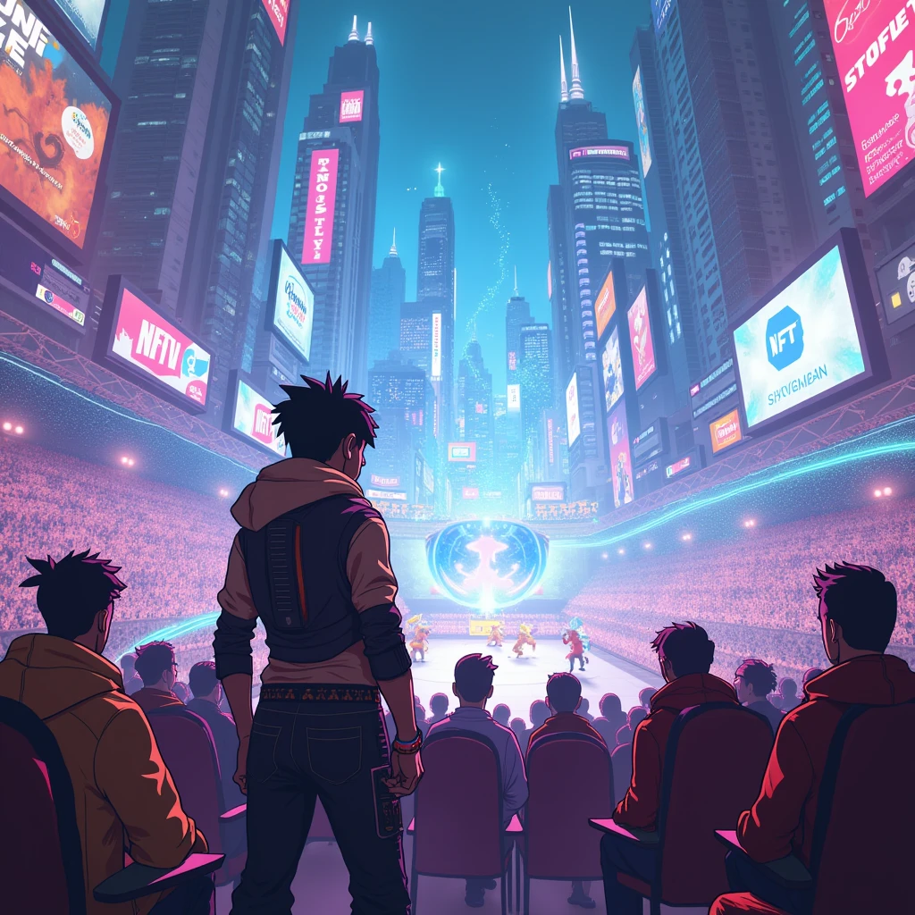 AI Art、Metaverse、cool、Nft 、game、music、trend、cyber-、live、Full audience、World Championship、Intense Pokémon battles