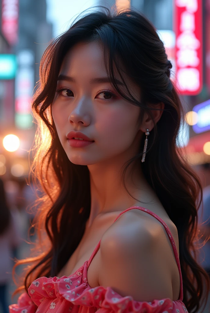 (masterpiece,Highest quality:1.4),(8k,RAW Photos,Photorealistic:1.4),Ultra-high resolution, ,(Glowing Skin:1.4),Detailed肌,Detailed顔,Detailed目,(Beautiful and shining eyes:1.2),Symmetrical eyes,Detailed耳,One person,Natural Makeup,(((Japanese Idols))),(Japanese Face),Detailed背景,Vivid background,Shinjuku、Kabukicho、Fairy、Beautiful and shiny hair,,((Average teenage breasts)),,(Detailed Gintama、Kagura、movie),,((Sharp Face)),Natural light,,(Very detailed ,Trend design for 2024,online shopping,LUMINE® Market,),,Upper Body,,(Detailed,Location was great.),,、、Random Posing