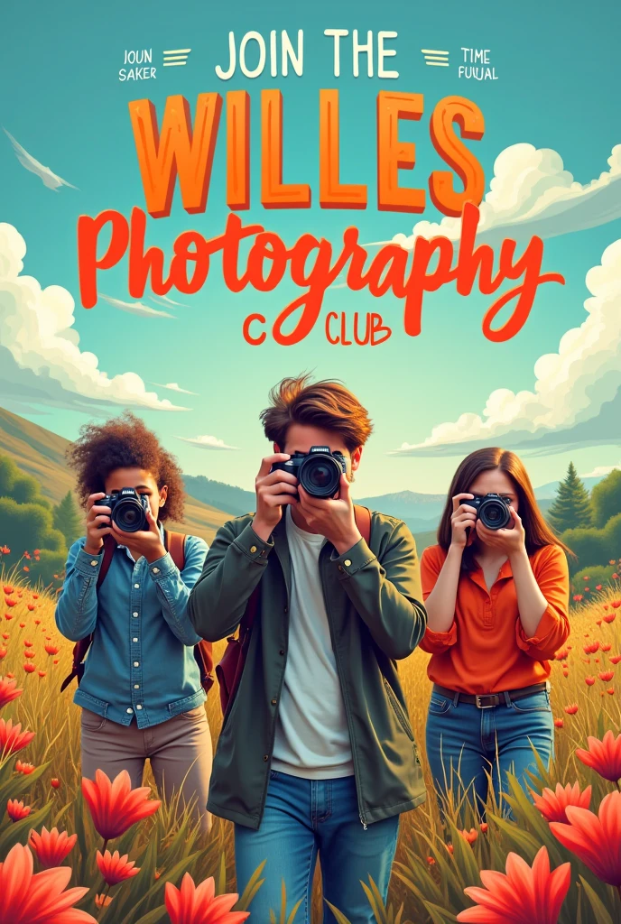 Make a poster for my photography club for names WILLES Photography club subject for the poster will be recruitment club members