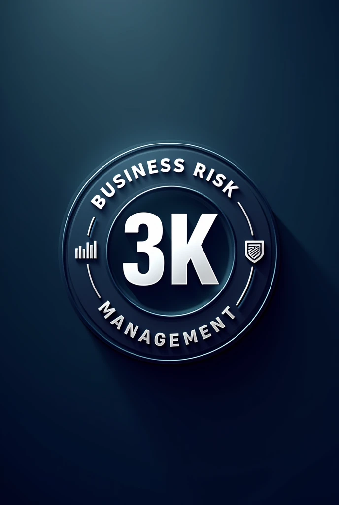 Business Risk management logo, for group chat in college, put the name of Business Risks Management then 3K in the middle