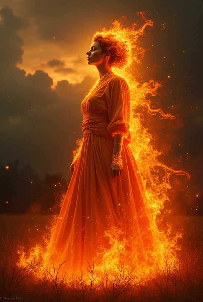 Recreate a famous painting using FIRE : element of nature