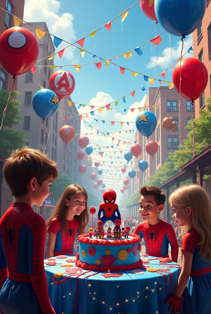 Create a spectacular Spider-Man and his friends birthday theme