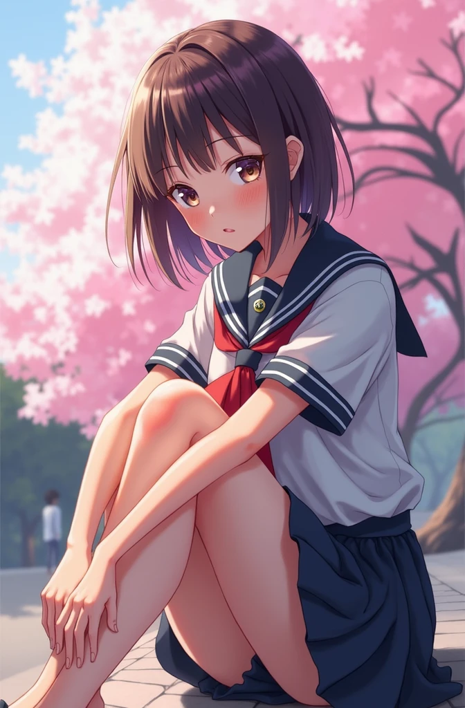 ulzzang-6500-v1.1, (RAW photos:1.2), (Reality:1.4), Beautiful and delicate girl, Very detailed eyes and face, Beautiful and delicate eyes, ridiculous, incredibly ridiculous, Huge file size, Very detailed, high resolution, Very detailed, best quality, masterpiece, Kemomimi, ((Japanese female high school students)), illustration, Very detailed, CG, Unite, 8k wallpaper, Astonishing, Fine details, masterpiece, best quality, Very detailed CG uniform 8k wallpaper, There is light on the face, Movie Lighting, 1 Girl, , ((T-back visible)), ((Dynamic poses))), (Camel toe), (half), (Bring your legs together), (Sit with your knees bent))