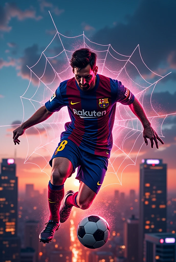 Messi x spiderman background HDR pfp for Instagram