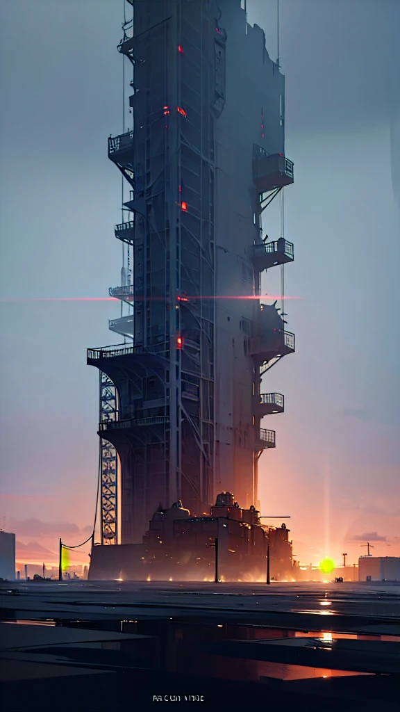 Create a post-apocalyptic scenario in which the Earth is flooded, There are few trees、Many buildings and structures. 廃墟などのHigh resolutionの詳細を追加する, Structural cracks, Electrical equipment malfunction, Insufficient lighting. The scene should have a mysterious and dark atmosphere., Contains elements of water and ruins, High resolution, Super detailed, Add ships to be used as cities, Ship City, 8k, Quality is abundant