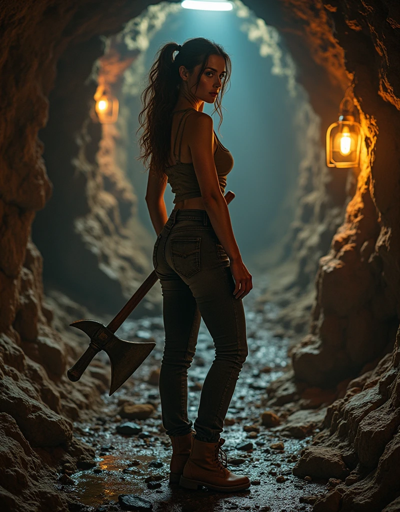 sexy miner, mine, female