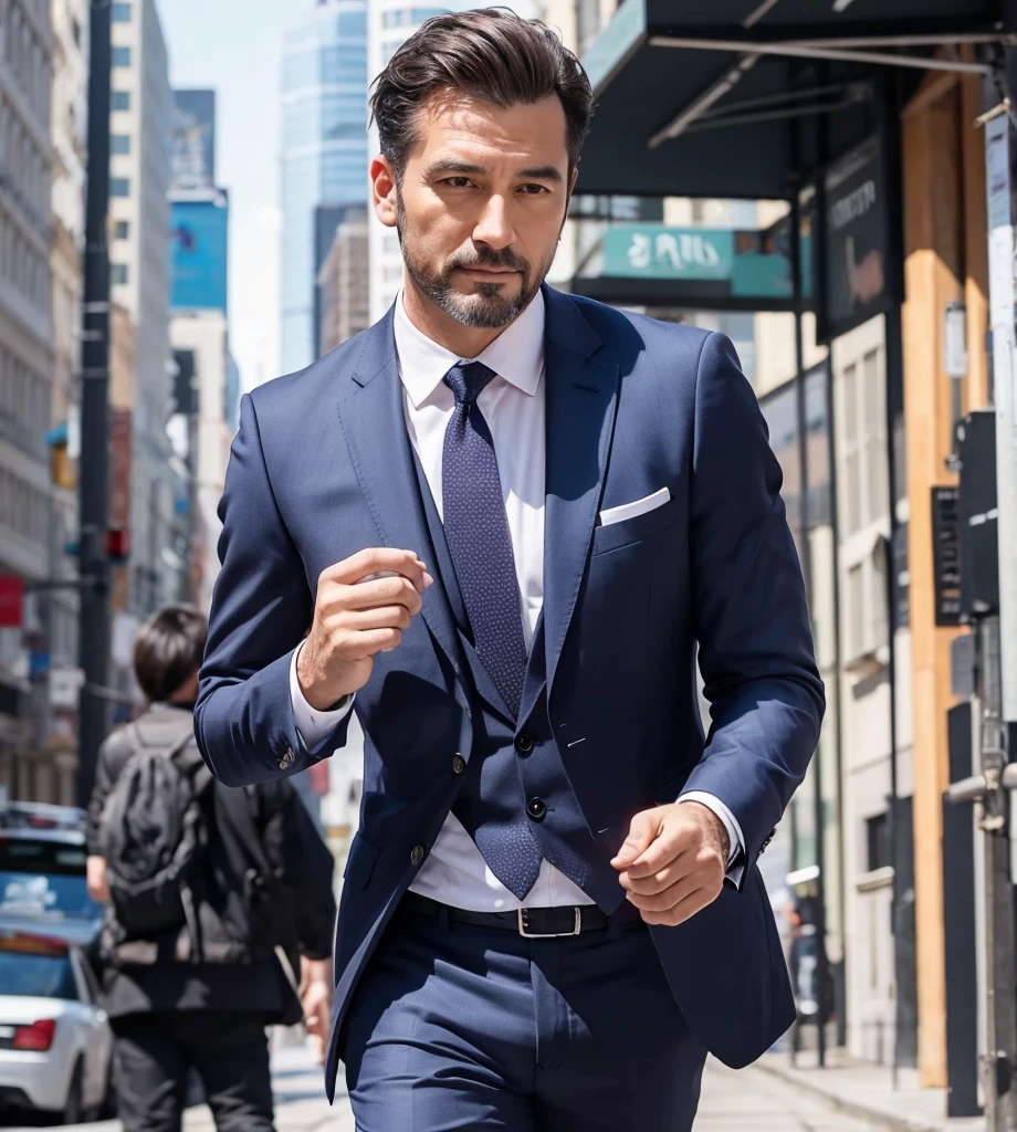 Cool dad in a suit