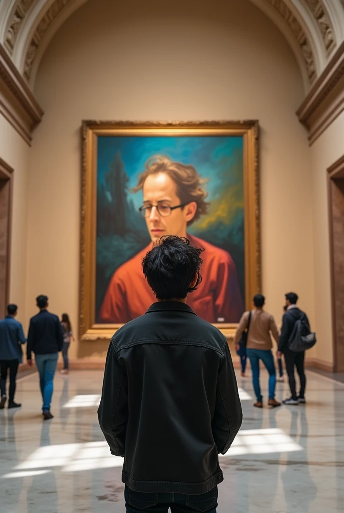 Young man at the museum of buenls aires