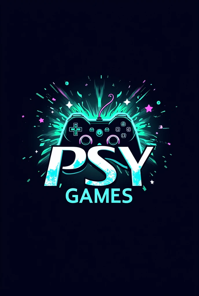 Logo brand for a gaming company, the company name is PSY GAMES