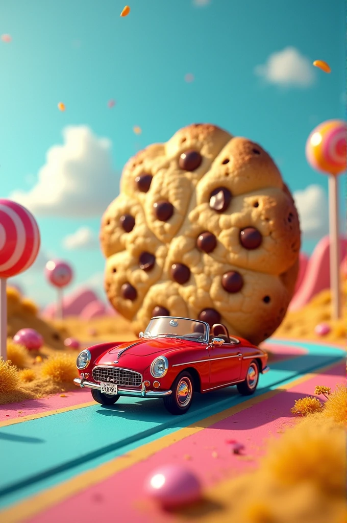 Mini car and big live cookie 