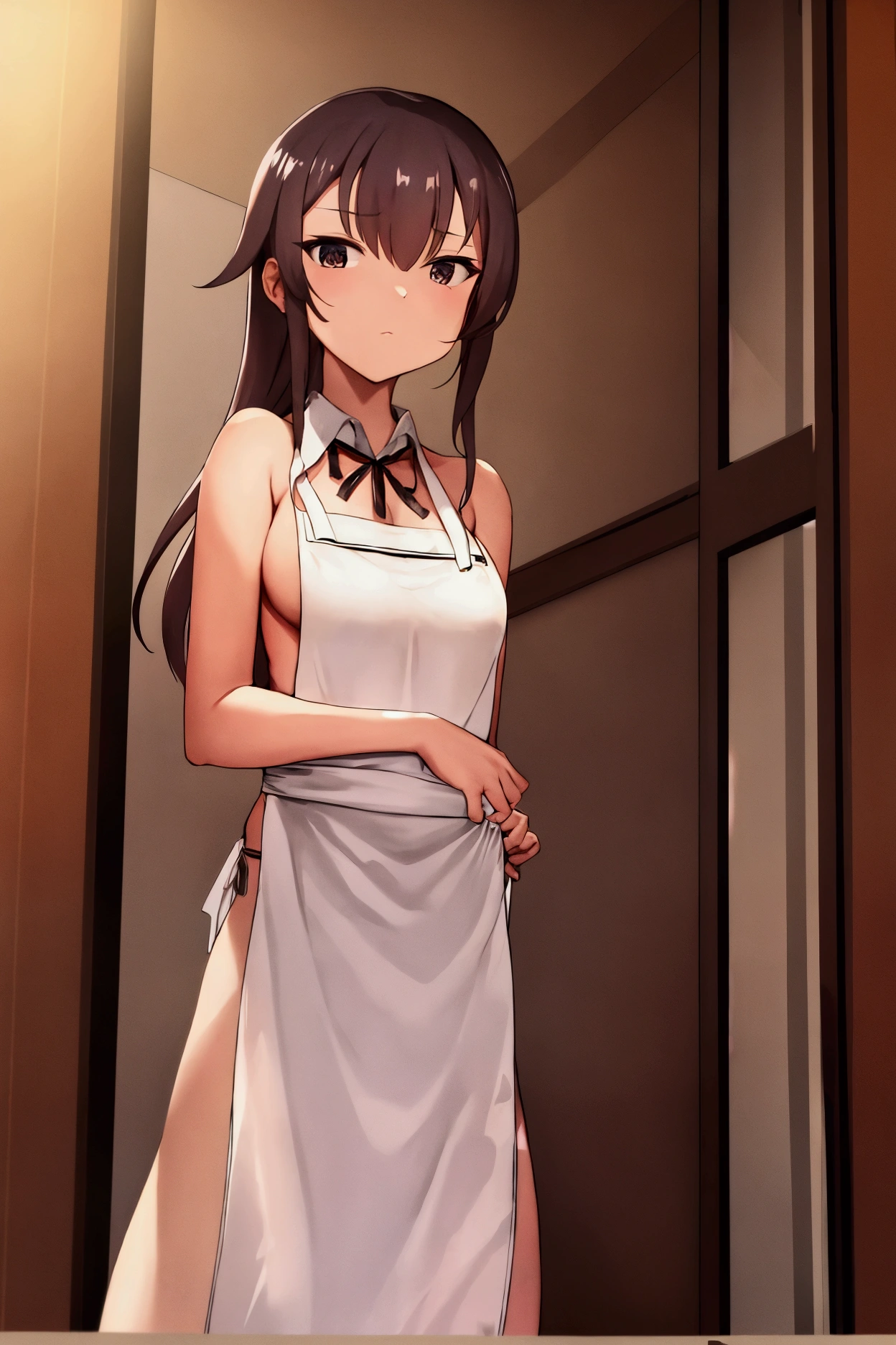 Wearing a naked apron