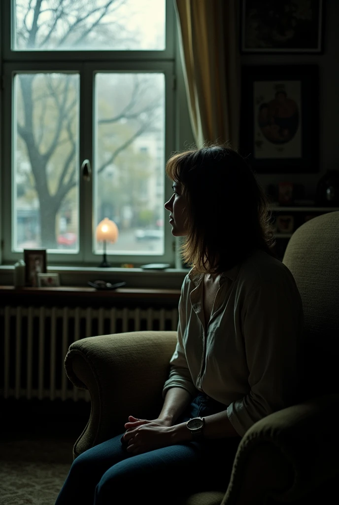 She is 30 years old and is the saddest and most resigned of all. She knows she won't get married and is bitter and frustrated with her life.. He is sensitive and has a melancholic character.. without a partner in a house alone