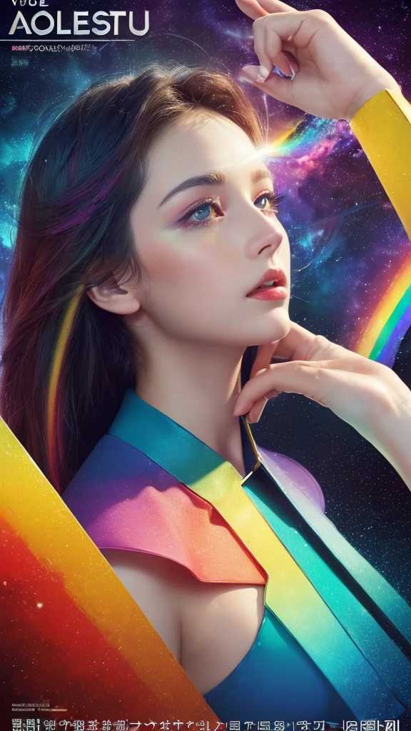 (((masterpiece, highest quality))),(((solo:1.2))),(((1girl:1.2))),32k wallpaper, very detailed, poster, vintage science fiction,(((((geometric cinematic movie poster))))), ((((bauhaus)))),(((abstract))),((((mid century modern)))),(((((portfolio))))),(((((Close-up))))),(((((bust up))))),((((more various angle)))),(((highlight))),((((heterochromia)))),(((complete. detailed face))),(((Extremely talented))),(((most complecated machine))),(((Overall colorfully))),((((((Absolutely Fantastic background)))))),(((amazing huge rainbow))),(((reflection eternal nebula)))