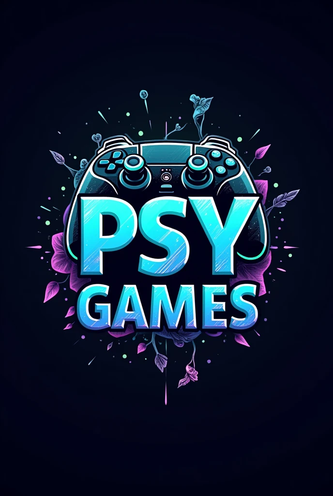 Logo brand for a gaming company, the company name is PSY GAMES 