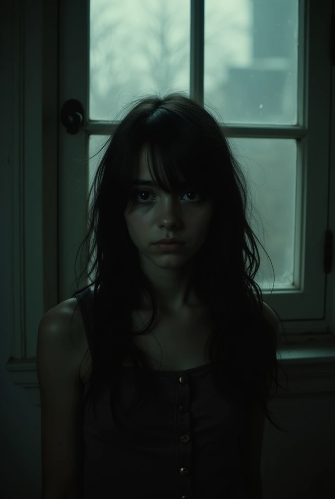Sad Girl look camera 
