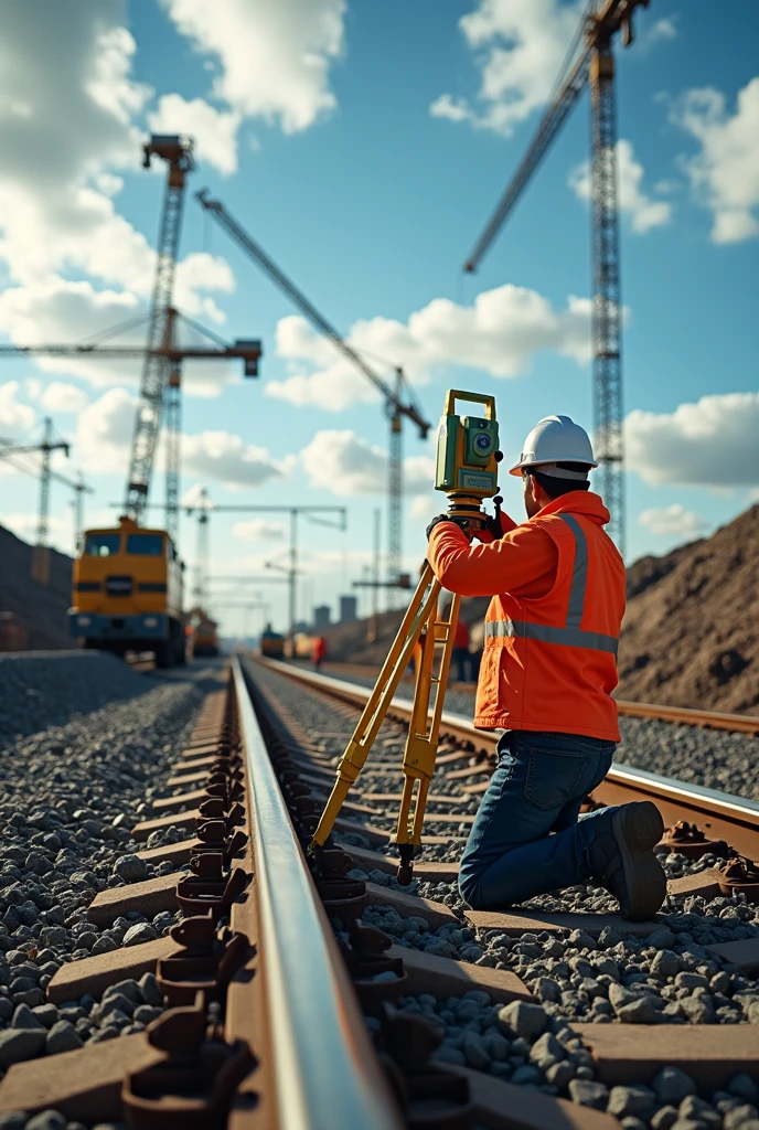 Total station and railway work