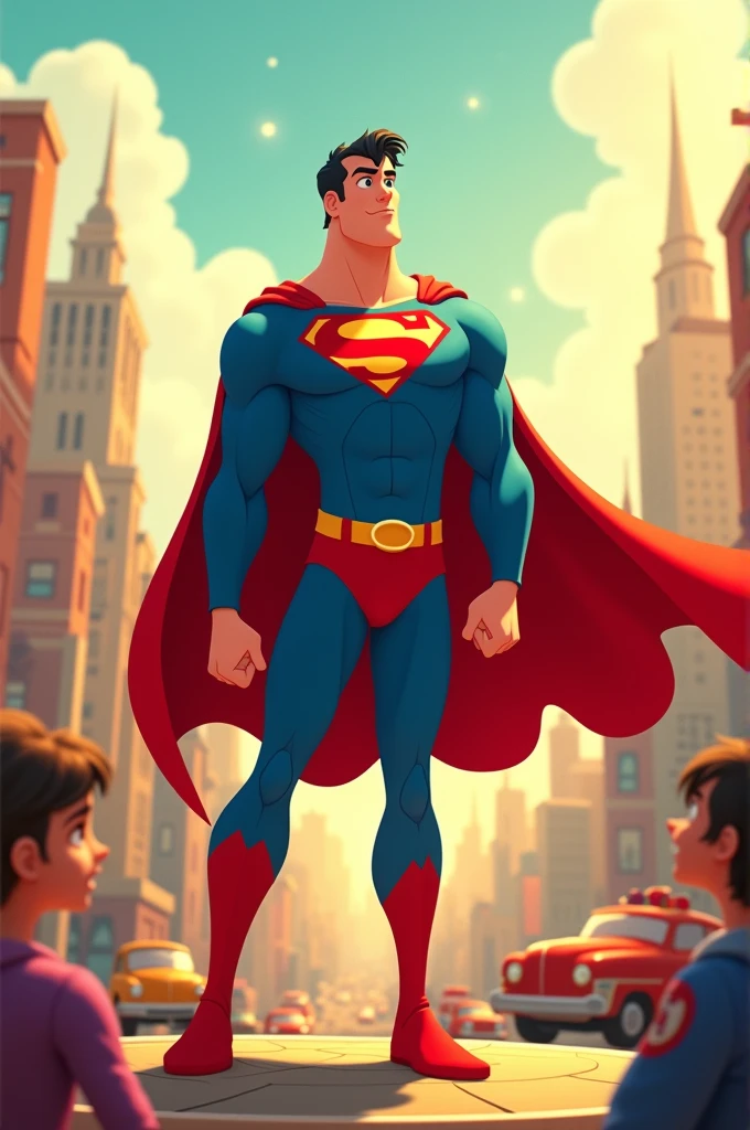 superman disney 2d movie style 