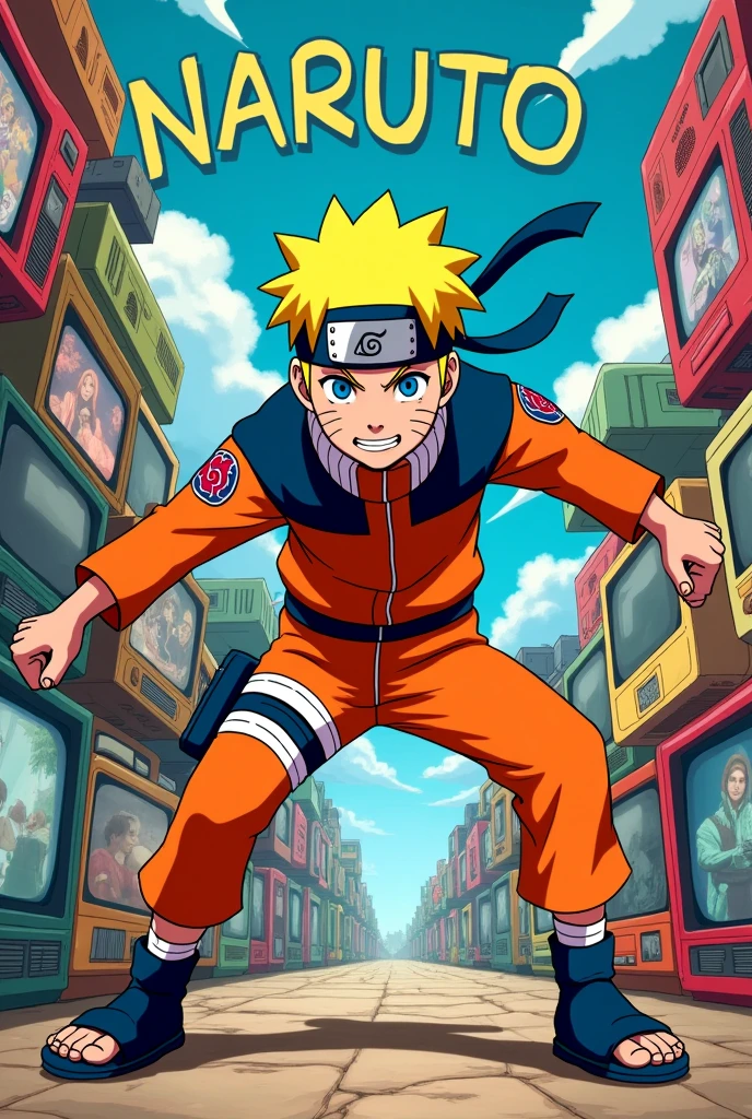 History of anime in india thumbnail for YouTube add Naruto refrence add 90's theme