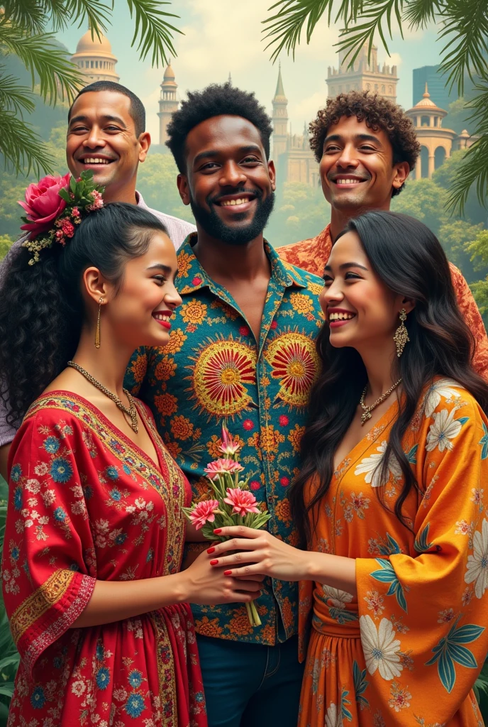 An image which represents types of ethnicities