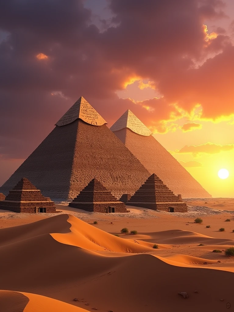 3 pyramids art
