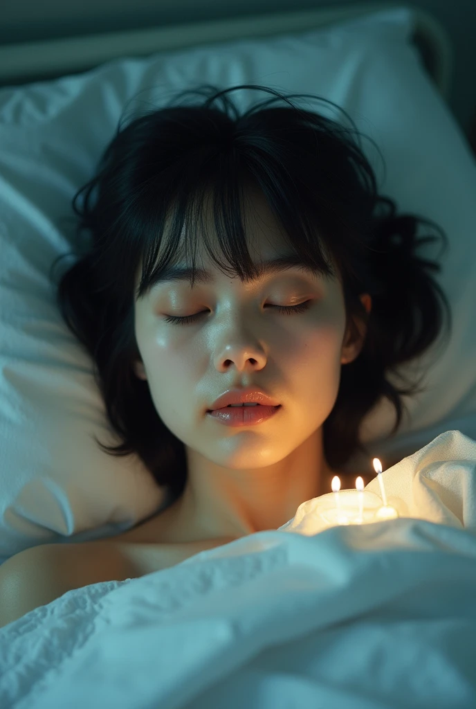 1. Beautiful naked girl, Short hair, ,black hair, No underwear, Hospital Beautiful Cute High Quality Short Sleeve Bed Sleeping Naked Sleeping Examination Prank Feeling
