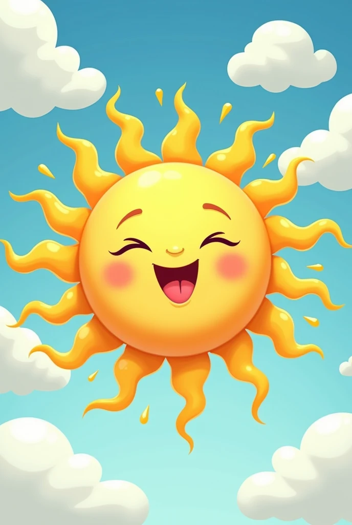 A cartoon sun
