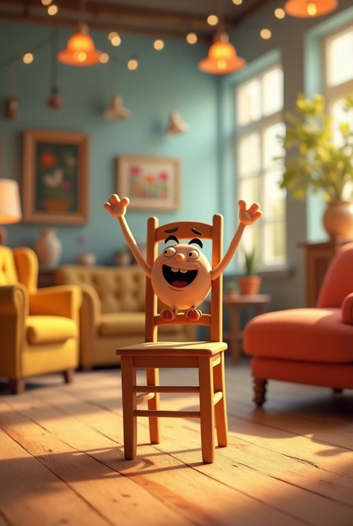 Funny gif related to a wooden chair website