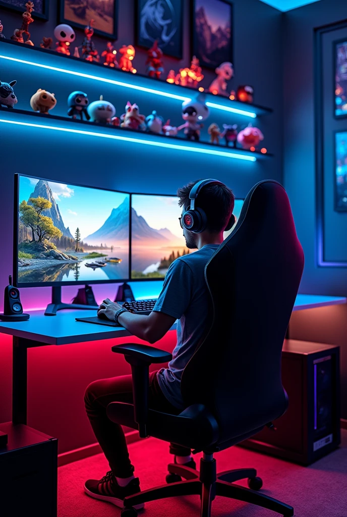 Gaming steup background photo
