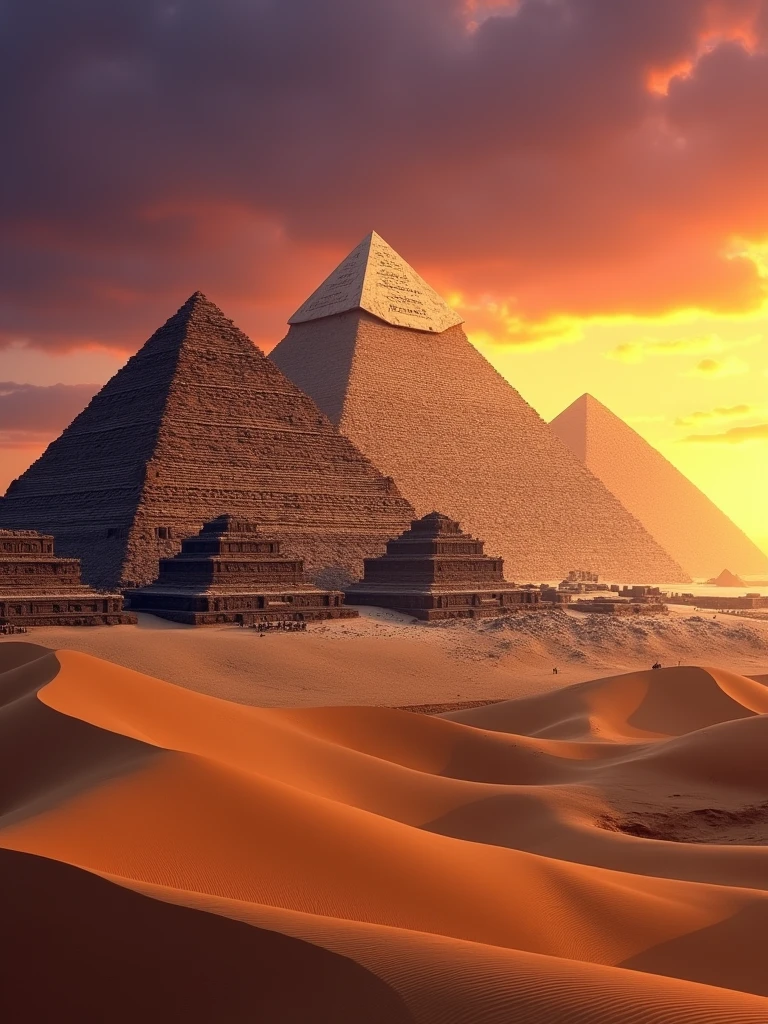 3 pyramids art