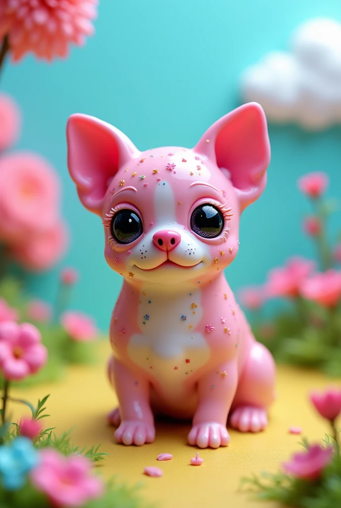 Create a cute chihuahua image out of slime