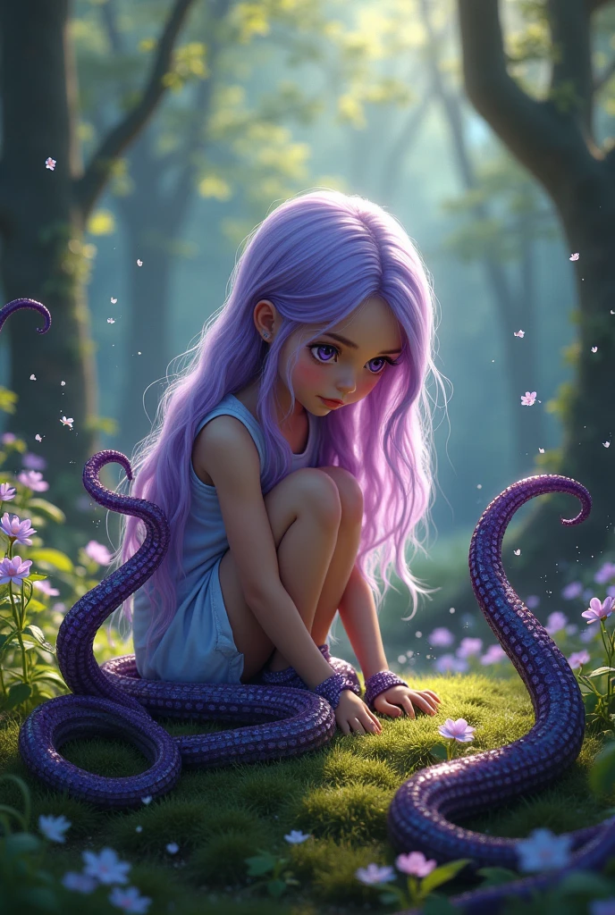 Girl submissive to tentacles