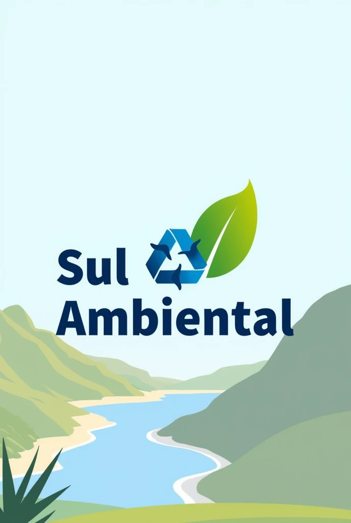 Logo of a plastics trading and recycling industry called Sul Ambiental, located in the state of Santa Catarina.