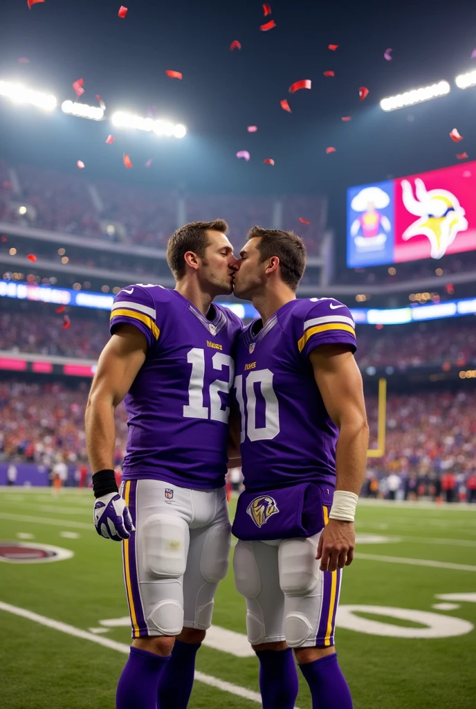 Kirk Cousins kissing Kirk Cousins at atlanta falcons