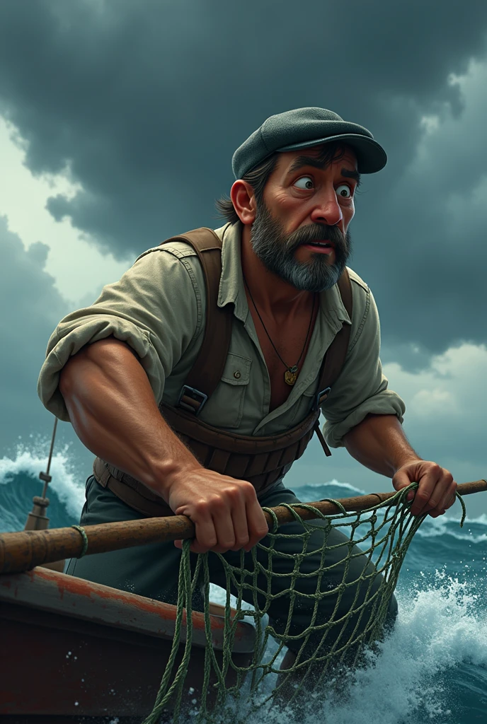 (story animated)As he started pulling the net, he realized that the net was heavier than usual