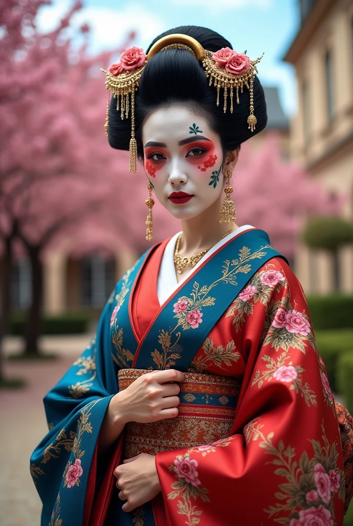 Kabuki-style French woman