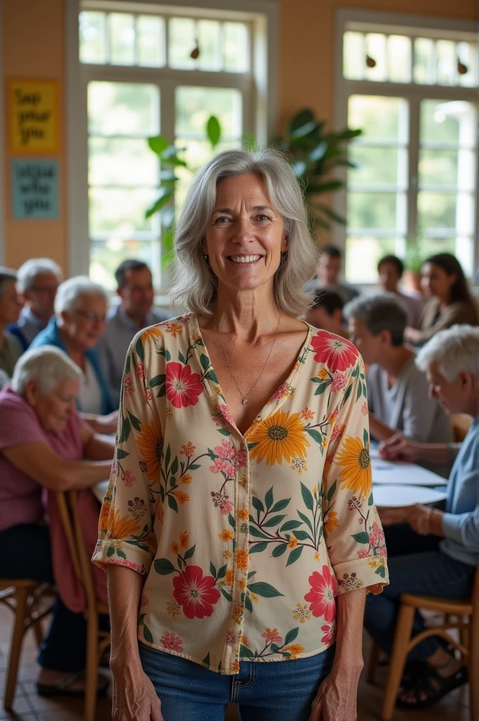 50-year-old woman in community program