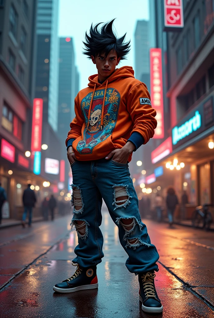 Goku drip with amiri clothes
