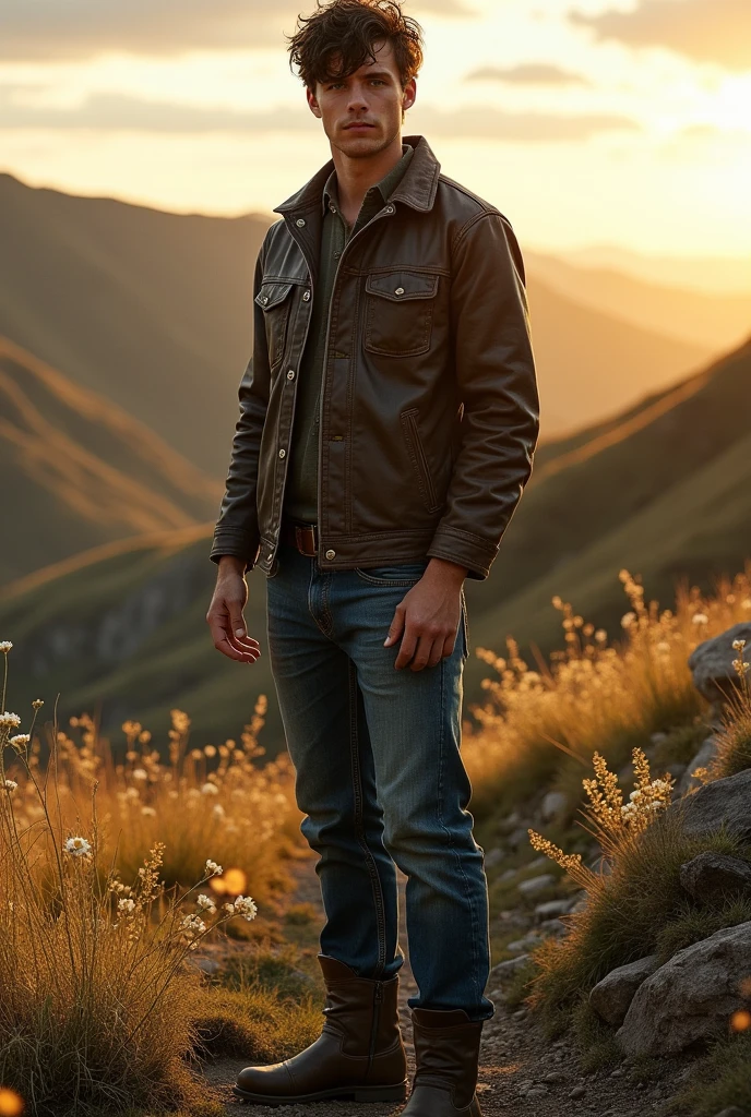 SERIOUS-LOOKING YOUNG MAN IN THE BACKLANDS