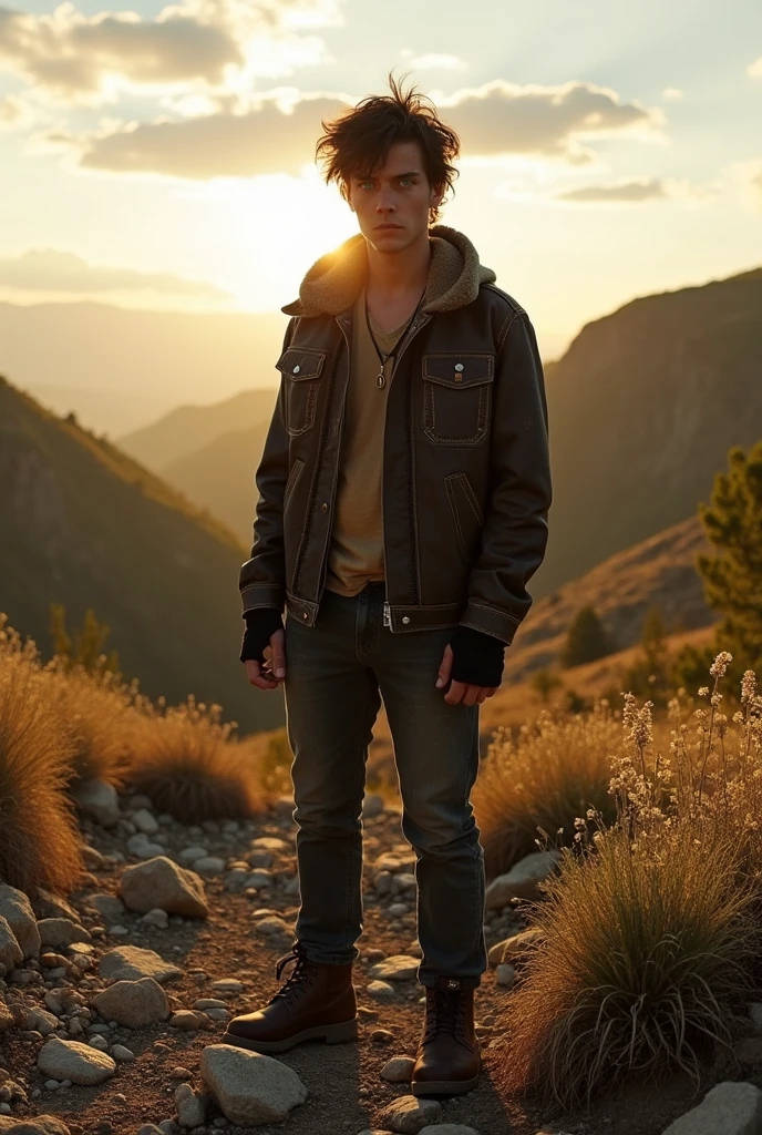 SERIOUS-LOOKING YOUNG MAN IN THE BACKLANDS