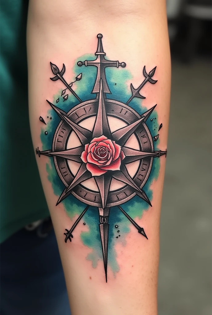 design me a compass tattoo