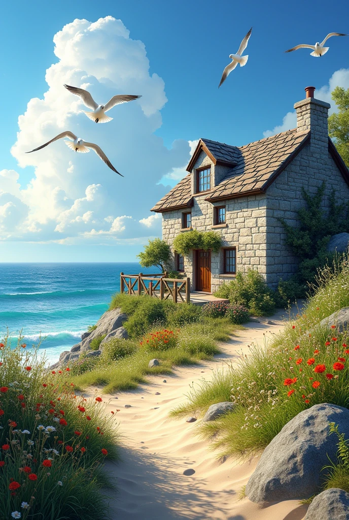 Generate image of
Stone House near beach